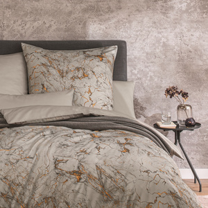 Pościel satyna mako 200x220 2x70x80 Estella Raphael silber