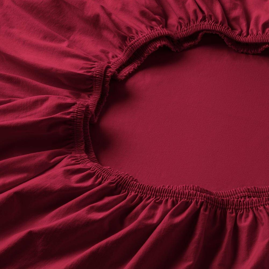 Prześcieradło 150x200 cm zwirn-jersey wiśniowy 440