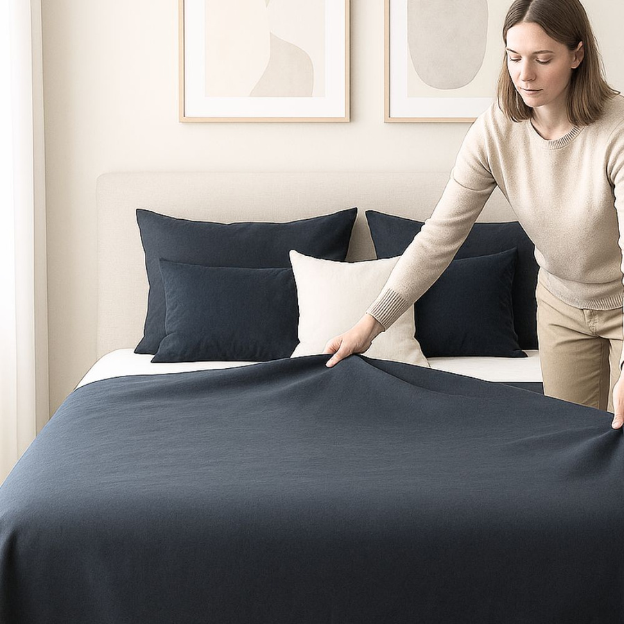 Prześcieradło 200/290 cm Satyna łupkowy 905