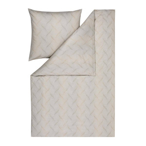 Pościel mako interlock jersey 160x200 2x70x80 Estella Ruben kremowa