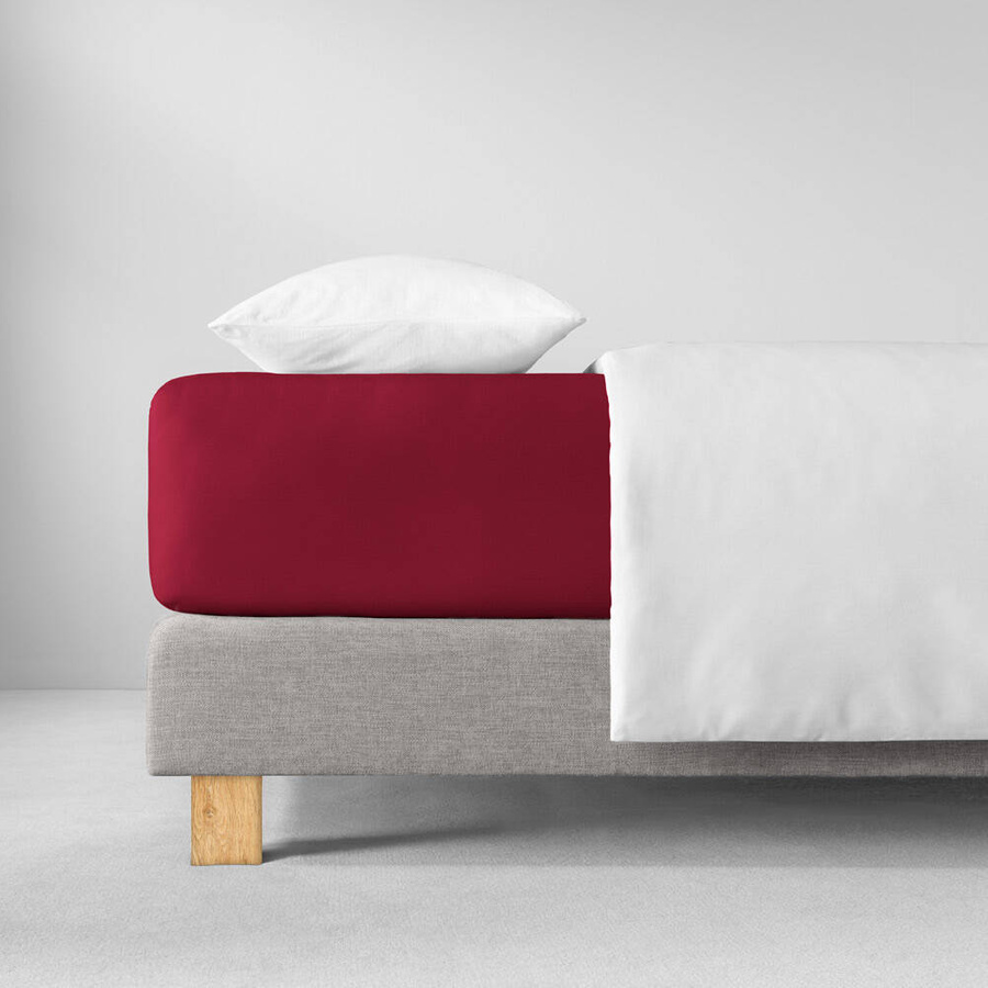 Prześcieradło 150x200 cm zwirn-jersey wiśniowy 440