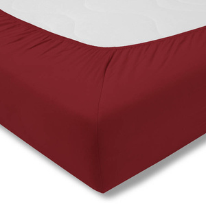 Prześcieradło 100x200 cm zwirn-jersey wiśniowy 440