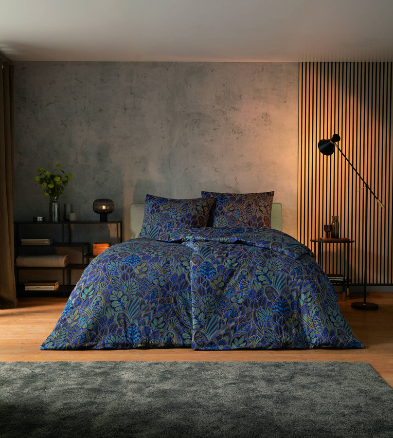 Pościel 160x200 2x70x80 6894 nocny błękit 625 Balduin