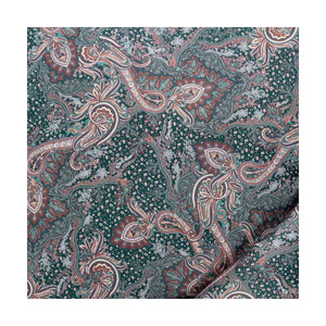 Pościel satyna mako 160x200 2x70x80 Estella Tiberio ciemnoturkusowa