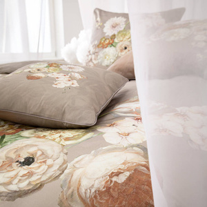 Pościel satyna mako 160x200 2x70x80 Estella Danika beżowa