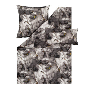 Pościel 200x220 2x70x80 7949 antracyt 920 mako satyna Marble