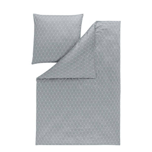 Pościel mako interlock jersey 160x200 2x70x80 Estella Tizian srebrna